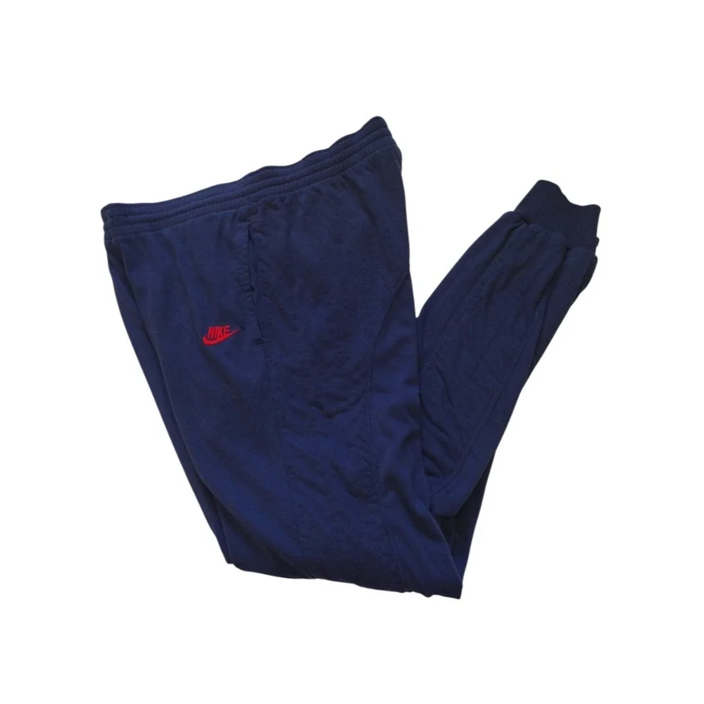 Vintage Nike Track Pants Mens Medium Blue 1980s 80s Athletic Break Dance Lined